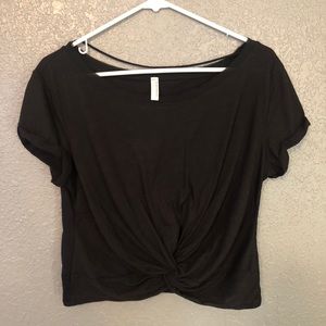 Free People Movement Black Crop Top